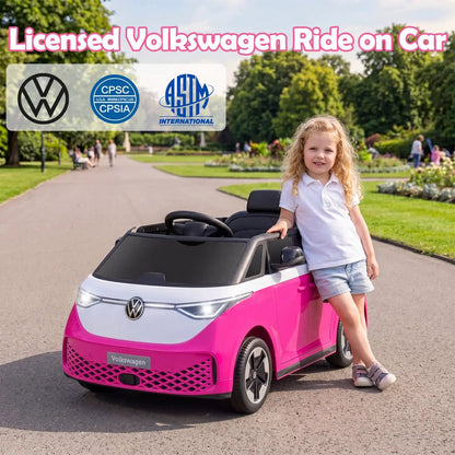 12V Electric Ride-On VW Bus with Remote and Music