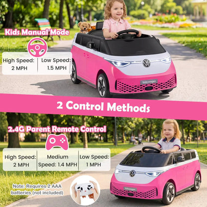 12V Electric Ride-On VW Bus with Remote and Music