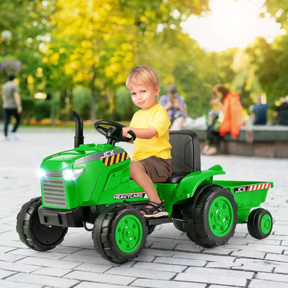 12V Kids Ride On Tractor With Trailer and Remote