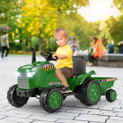 12V Kids Ride On Tractor With Trailer and Remote