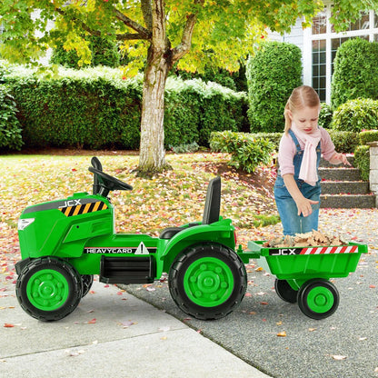 12V Kids Ride On Tractor With Trailer and Remote