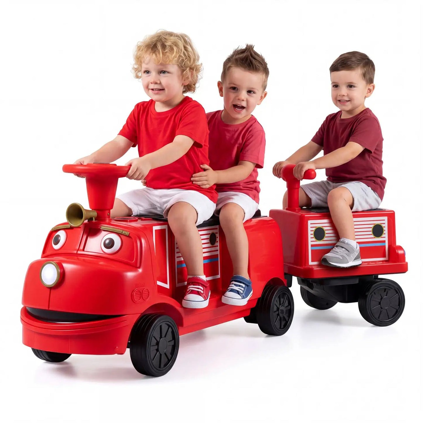 12V Kids Ride On Train 3 Seater With Carriage