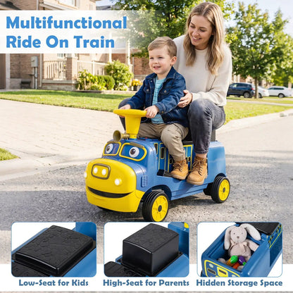 12V Kids Ride On Train 3 Seater With Carriage