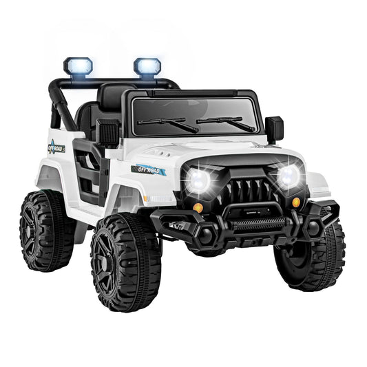 12V Kids Ride on Truck Car with Remote Control Threaded Wheels and 3 Speeds