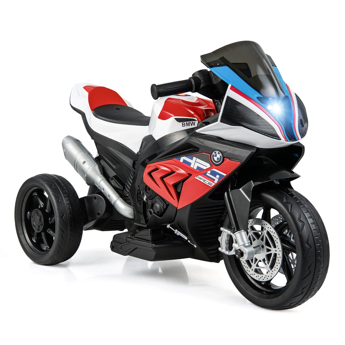 12V Licensed BMW Kids Motorcycle Ride-On Toy for 37-96 Months Old Kids-Blue