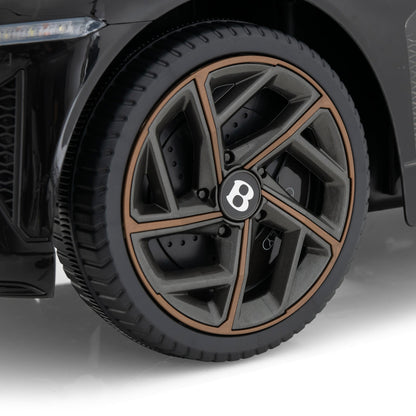 12V powered kids ride-on Bentley Bacalar wheel with black alloy rim and bronze lip on Tampa Home & Garden Store