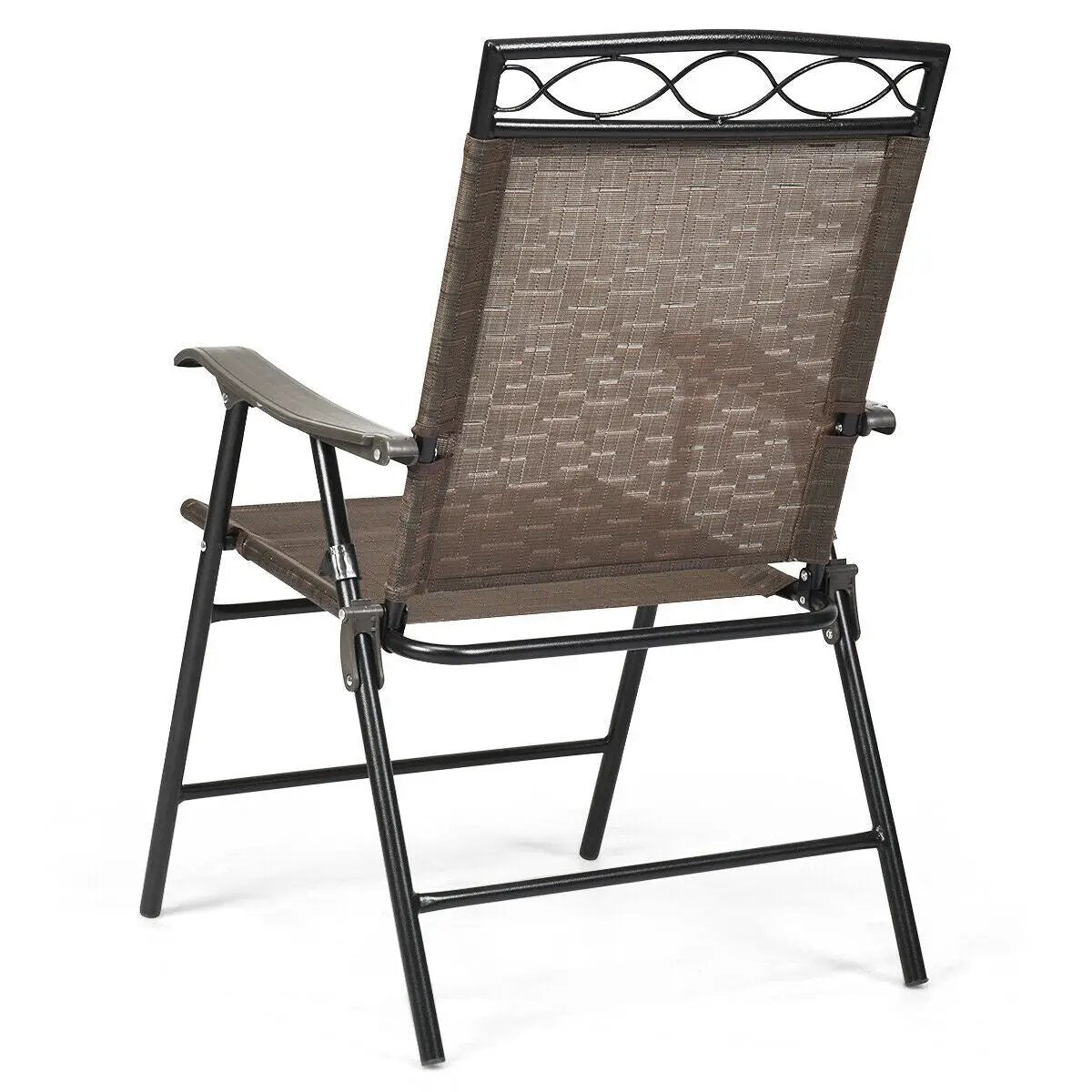 Set of 4 Patio Folding Chairs for Outdoor Use