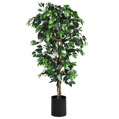 Ficus artificial de seda de 6 pies