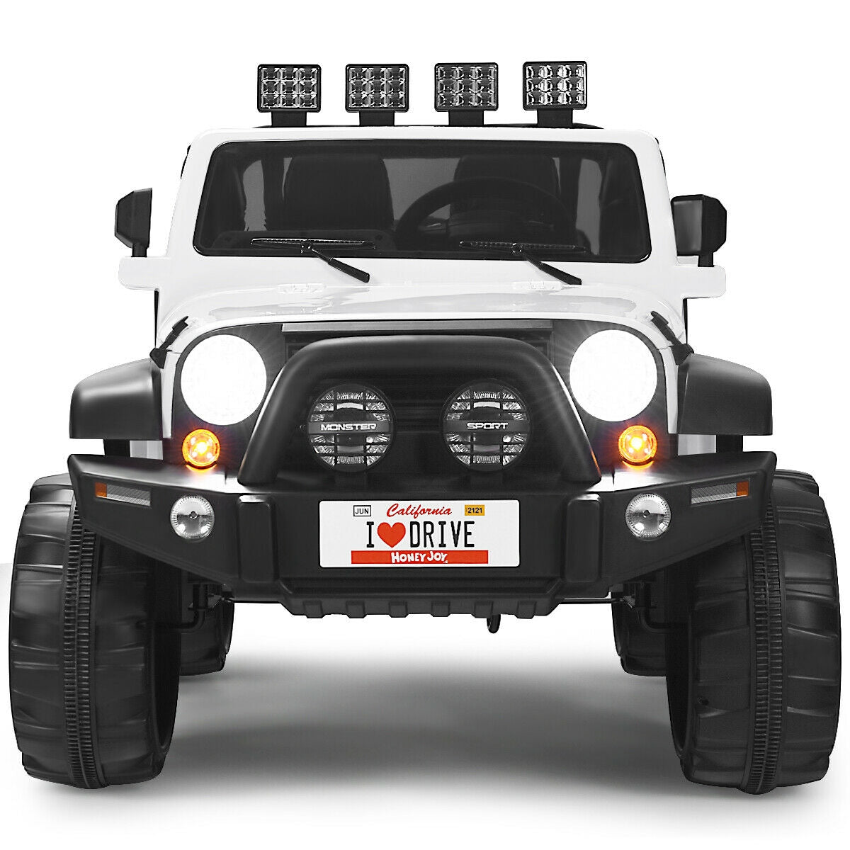 12V 2-Seater Ride on Car Truck with Remote Control and Storage Room-Black