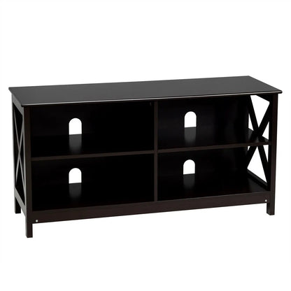 Wooden TV Stand for 55 TV with X Shaped Frame