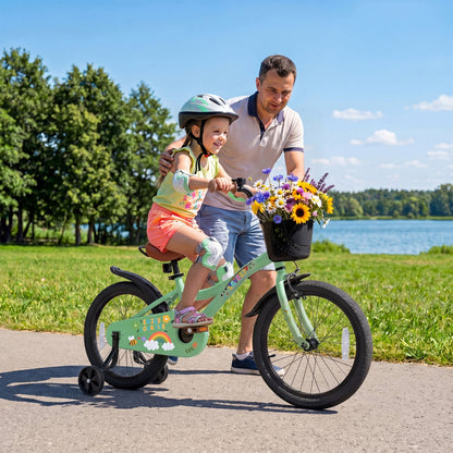 Girls Bike 12 Inch mint green with training wheels and front basket DirectDeals kids bike on Tampa Home & Garden Store