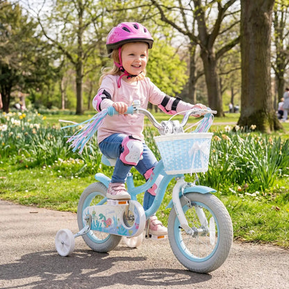 Kids Mermaid Bike 12 to 20 Training Wheels Basket