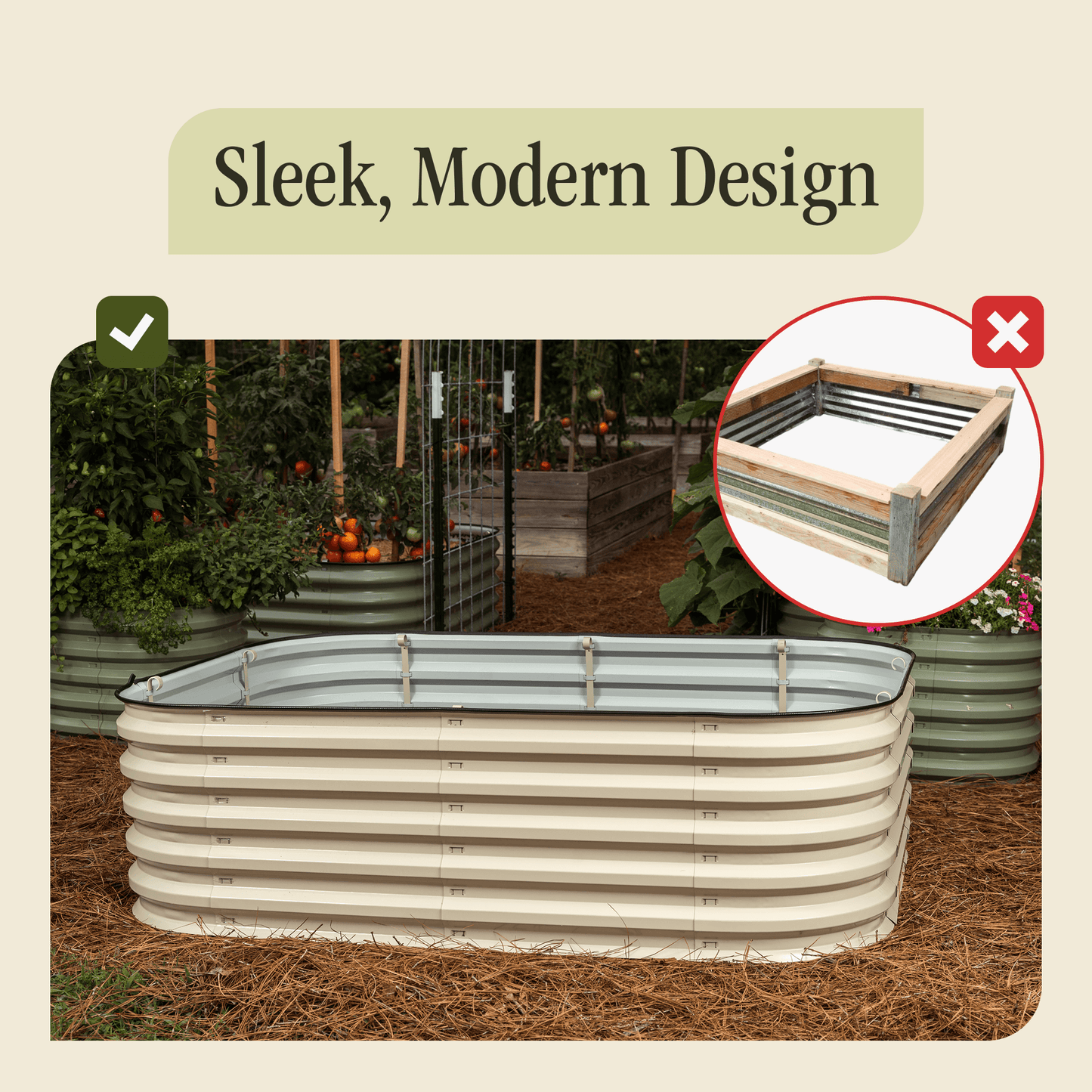 Gro-Rite No Tools Raised Garden Bed Kit Premium