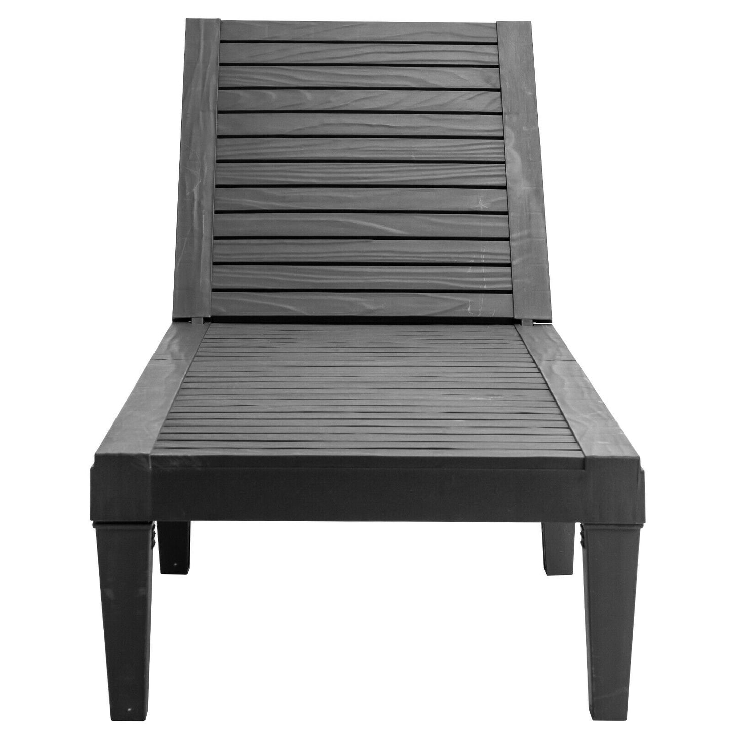 Sillón reclinable de exterior con respaldo ajustable en 5 posiciones - Negro