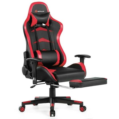 Sillón de masaje para videojuegos con reposapiés - rosa