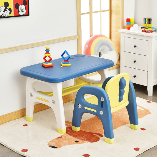 Kids Activity Table and Chair Set with Montessori Toys for Preschool and Kindergarten - Tampa Home & Garden Store