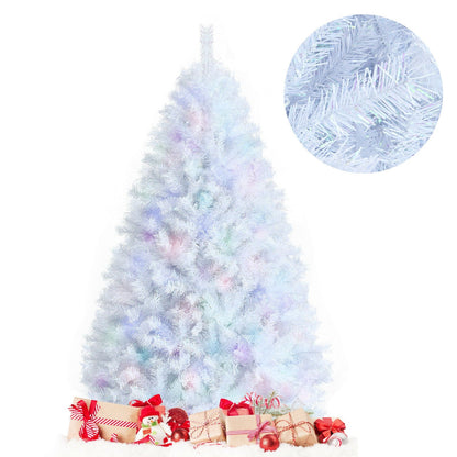 Árbol de Navidad artificial de oropel iridiscente de 1,8 m con 792 puntas de ramas