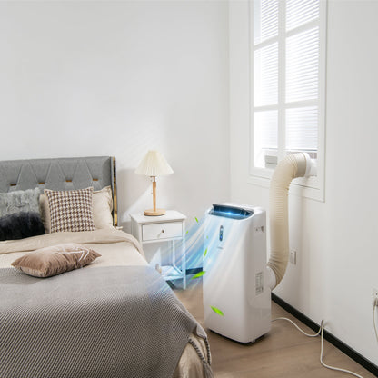 Aire Acondicionado Portátil 4 en 1 de 12000 BTU con Control Inteligente-Blanco