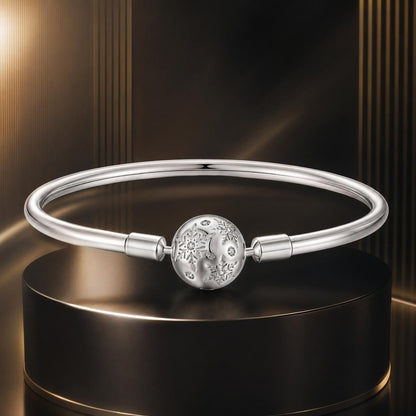 925 Sterling Silver pavé CZ bracelet with white gold plating and snowflake bead charm by Bids.com on Tampa Home & Garden Store