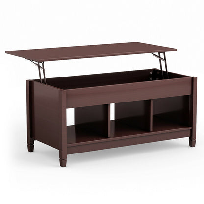 Mesa de centro con compartimento de almacenamiento oculto - Blanco
