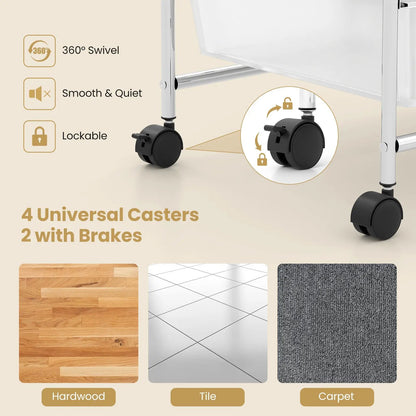12-Drawer Rolling Cart with Multi-Use Storage