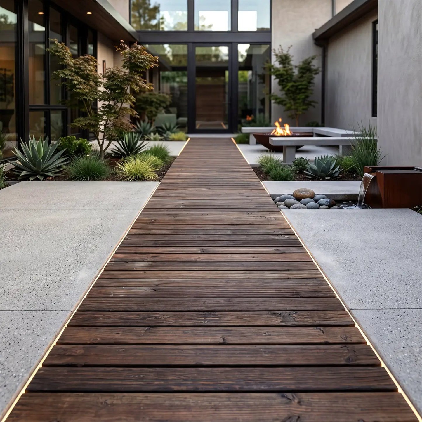 12 Ft Wooden Garden Pathway, 22 In Wide Walkway