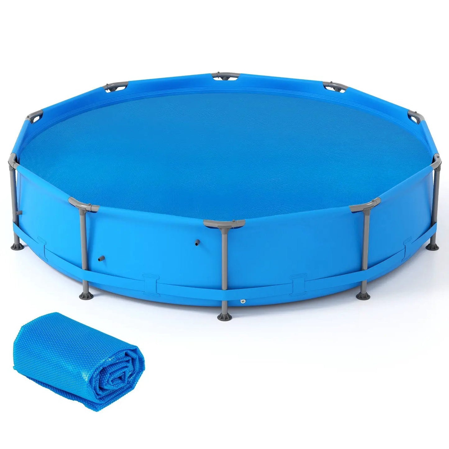Round Solar Pool Cover 12-Foot 12 Mil Blue