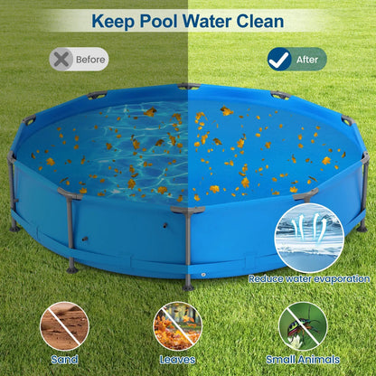 Round Solar Pool Cover 12-Foot 12 Mil Blue