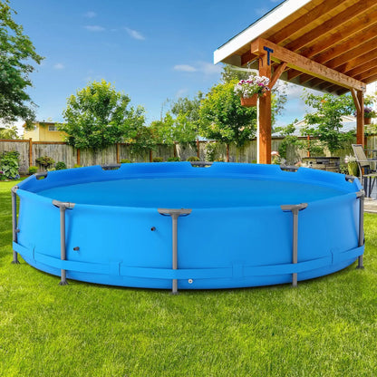 Round Solar Pool Cover 12-Foot 12 Mil Blue