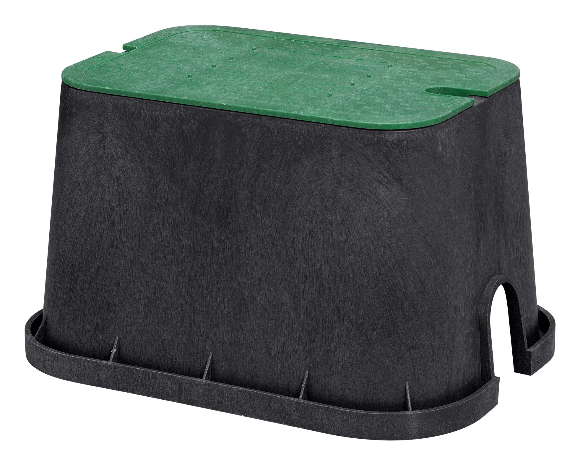 Orbit Irrigation rectangular sprinkler valve box 53212 with green lid for underground irrigation on Tampa Home & Garden Store
