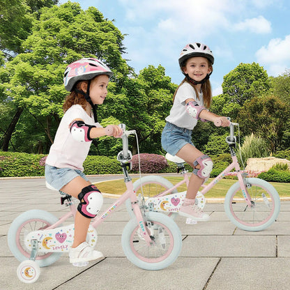Kids Bike 12 To 18 Inch With Training Wheels Pink