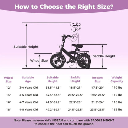 Kids Bike 12 18 Inch with Training Wheels Purple