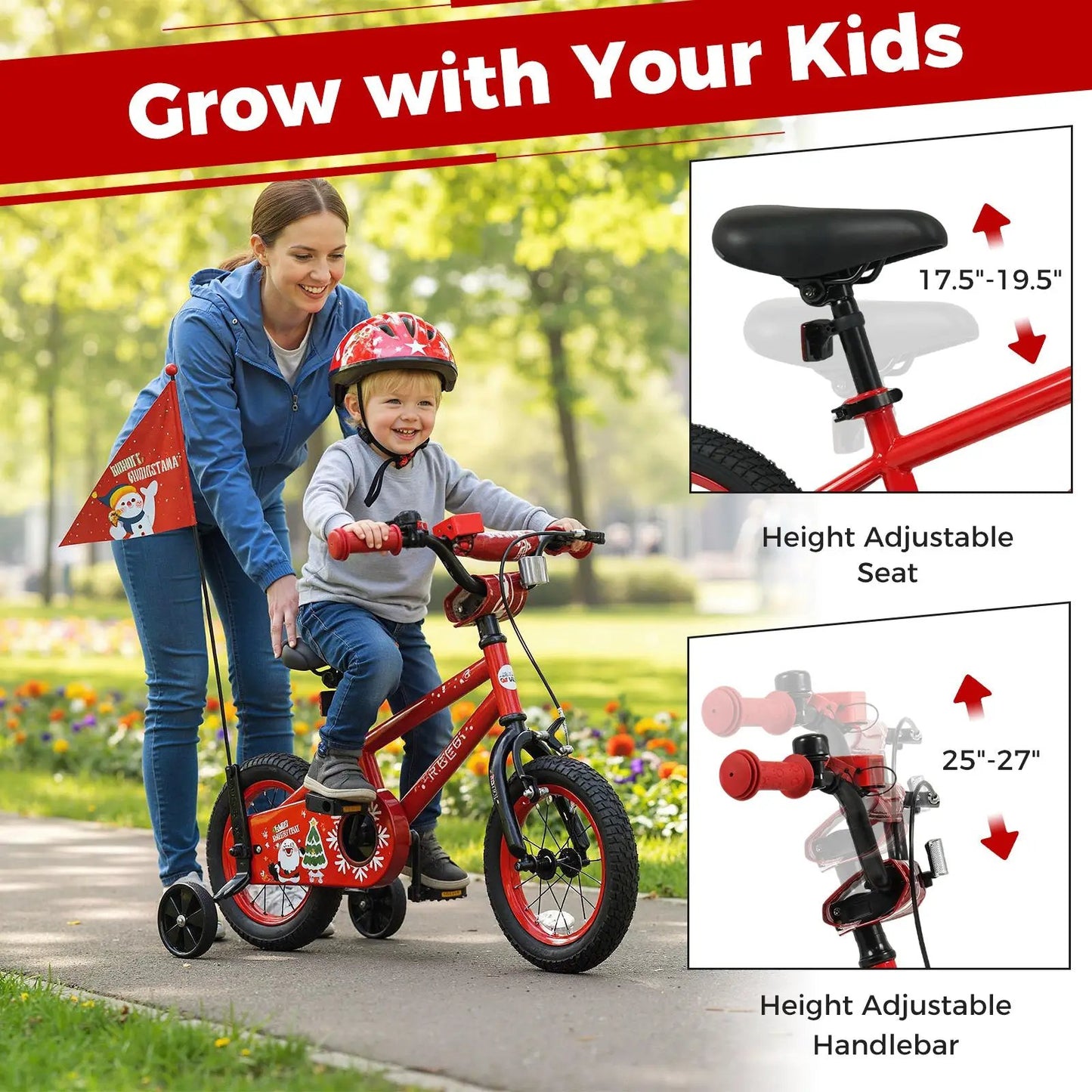 Kids Bike 12 to 18 Inch with Training Wheels