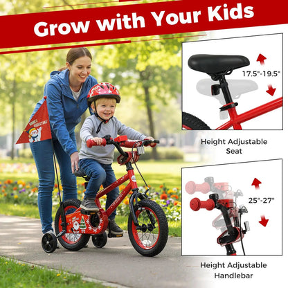Kids Bike 12 to 18 Inch with Training Wheels