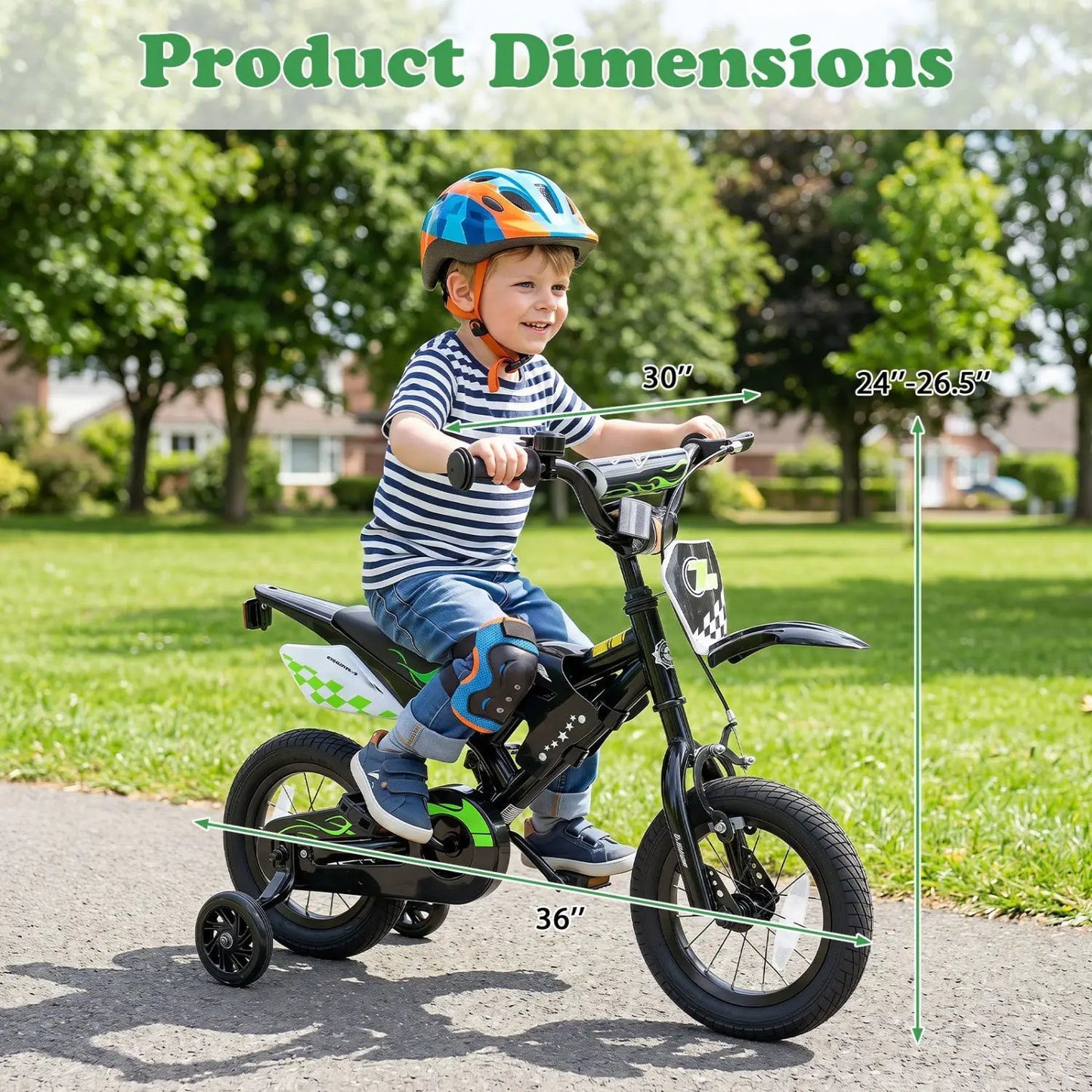 12 Inch Kids Bike With Training Wheels Ages 3-4
