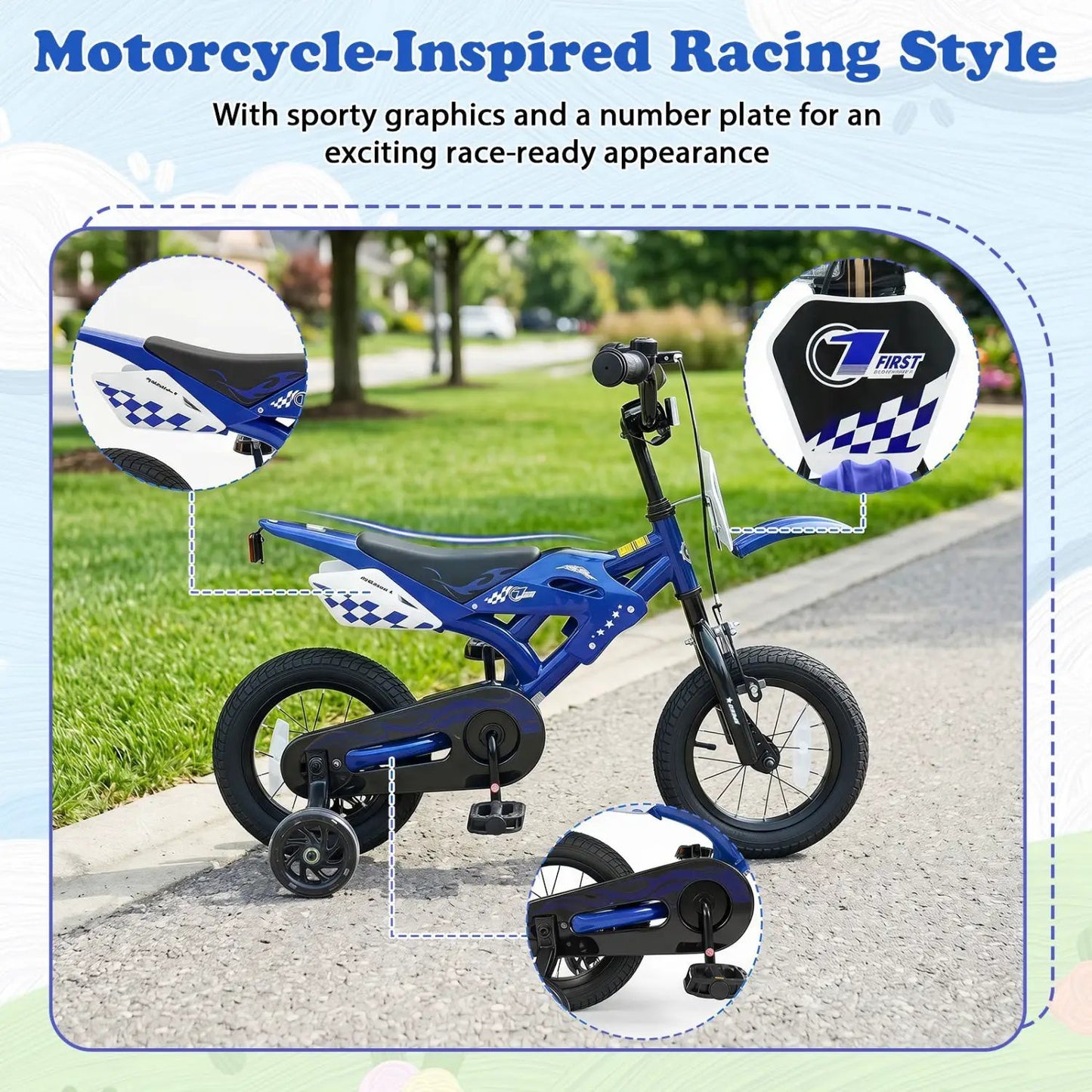 12 Inch Kids Bike With Training Wheels Ages 3-4