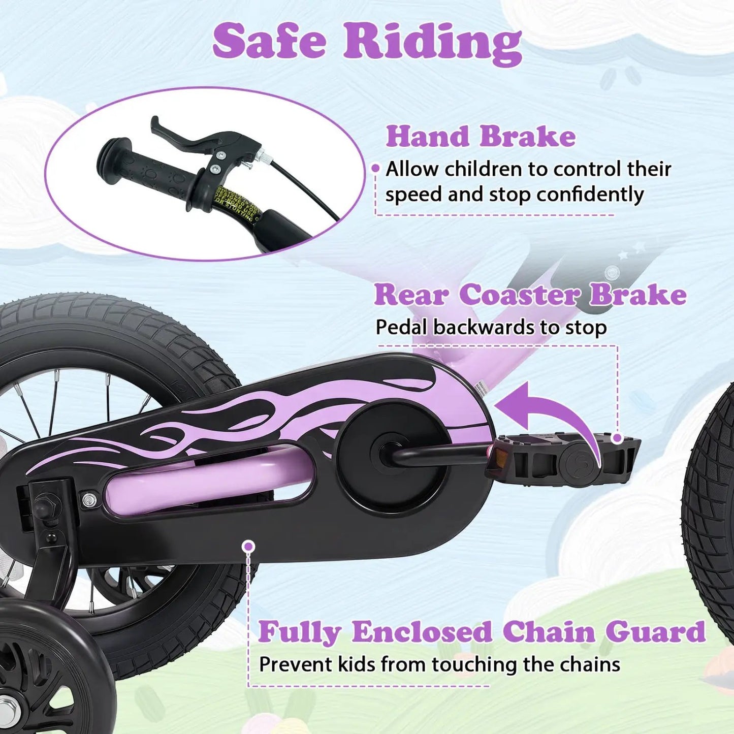 12 Inch Kids Bike With Training Wheels Ages 3-4