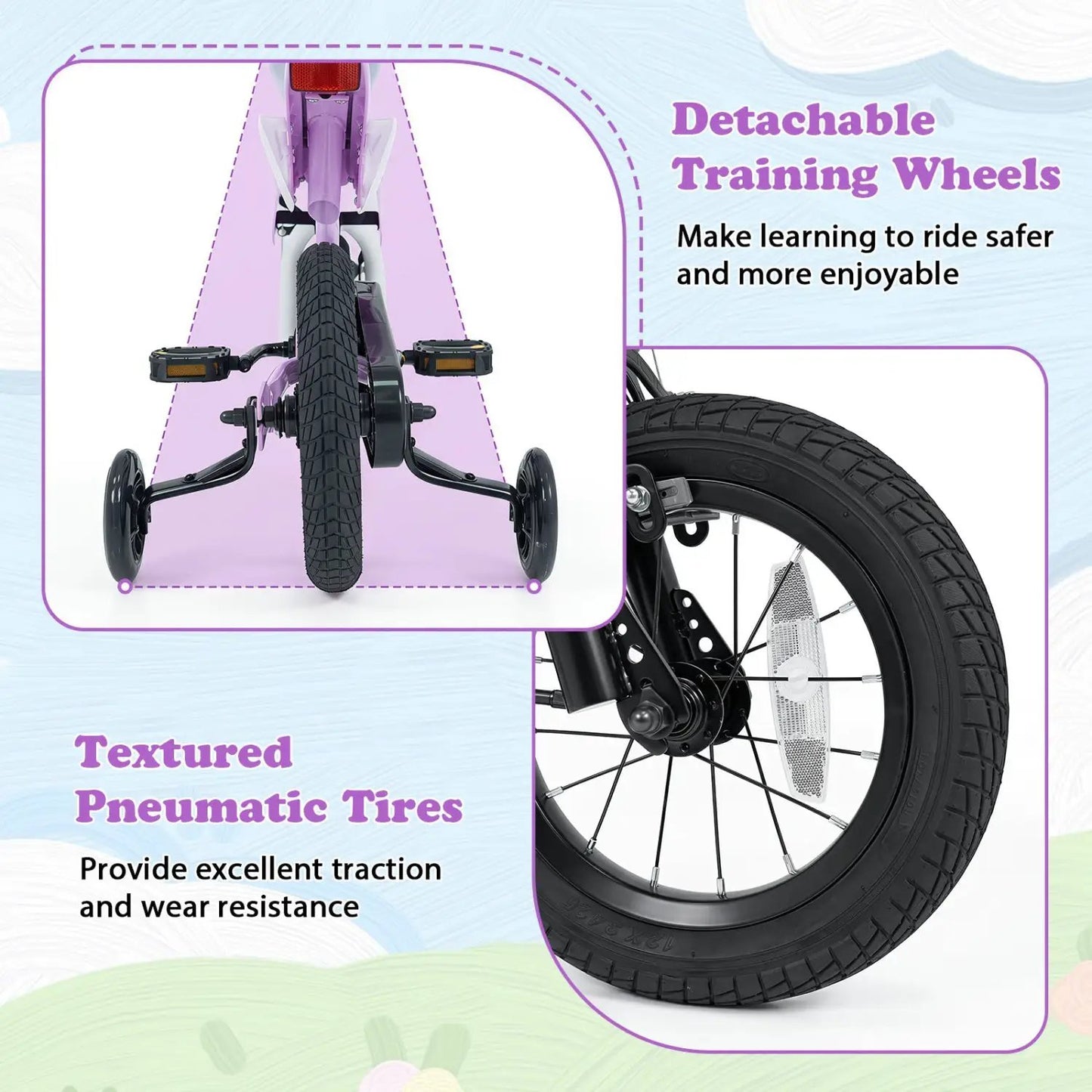 12 Inch Kids Bike With Training Wheels Ages 3-4
