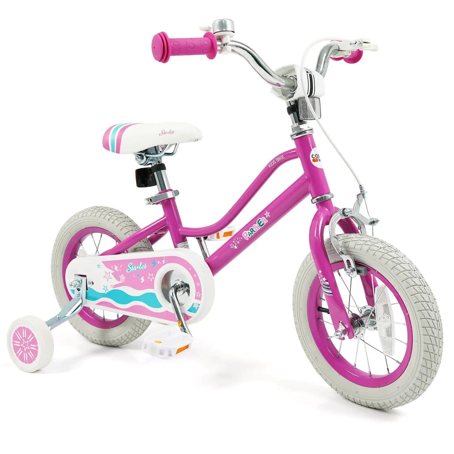 Kids Bike 12-18 Inch with Training Wheels Pink