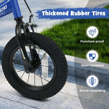 Kids 14-Inch Bike With Training Wheels Navy