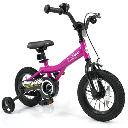 Kids Bike 14-Inch with Training Wheels Pink
