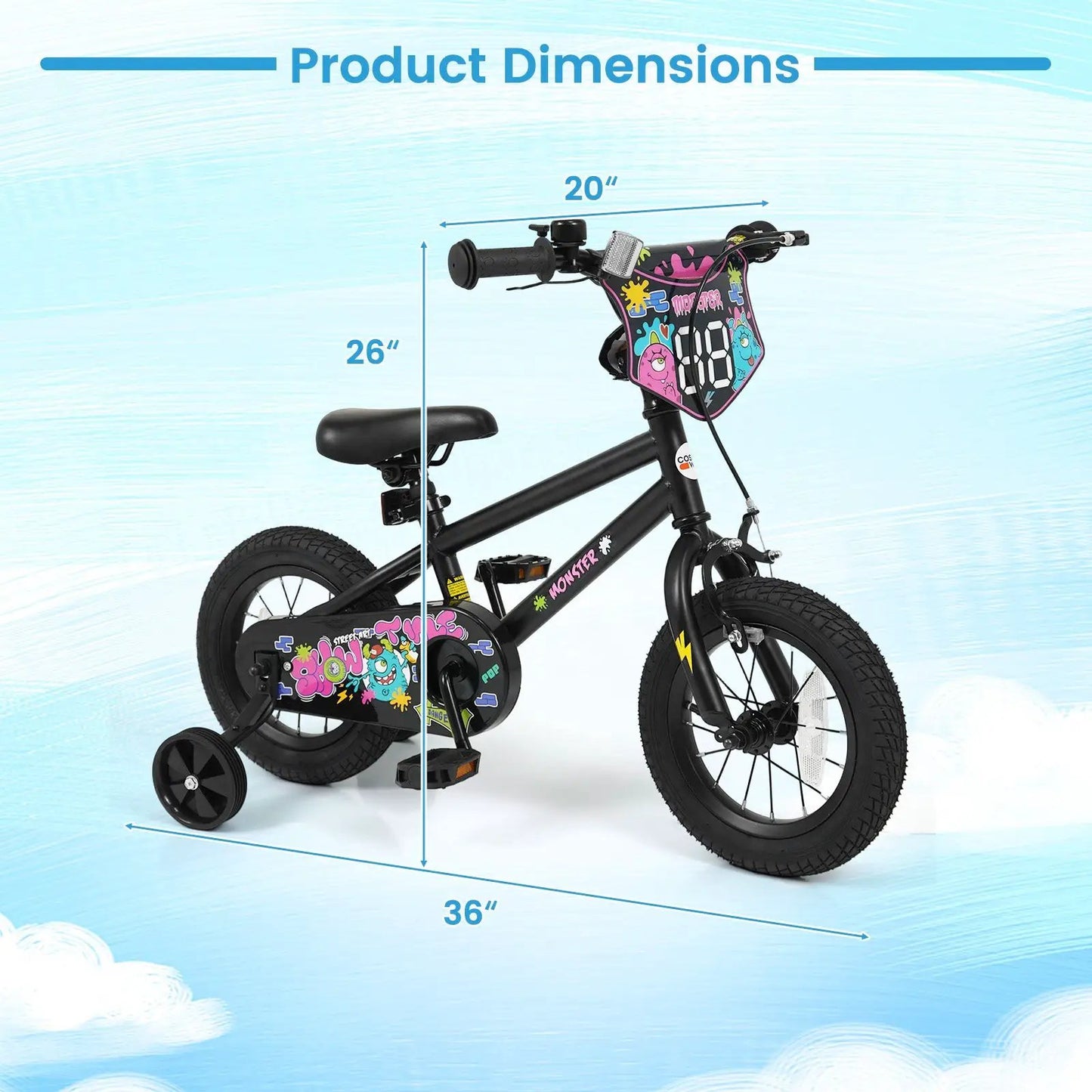18-Inch Kids Bike With Training Wheels 4-8