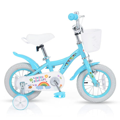 Girls Bike 12-18 Inches Training Wheels Basket