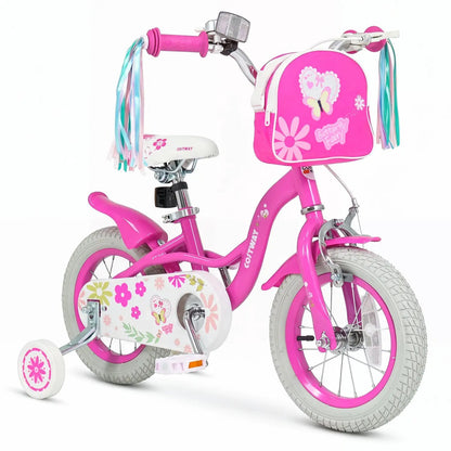 Girls Bike 12-18 Inch with Front Bag for Girls