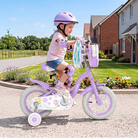 12-Inch Girls Bike with Training Wheels lavender DirectDeals on Tampa Home & Garden Store