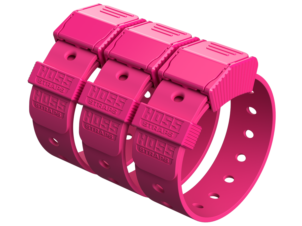 Gear Straps 12-Inch pink 4-module system by Hoss Straps for camping tools on Tampa Home & Garden Store
