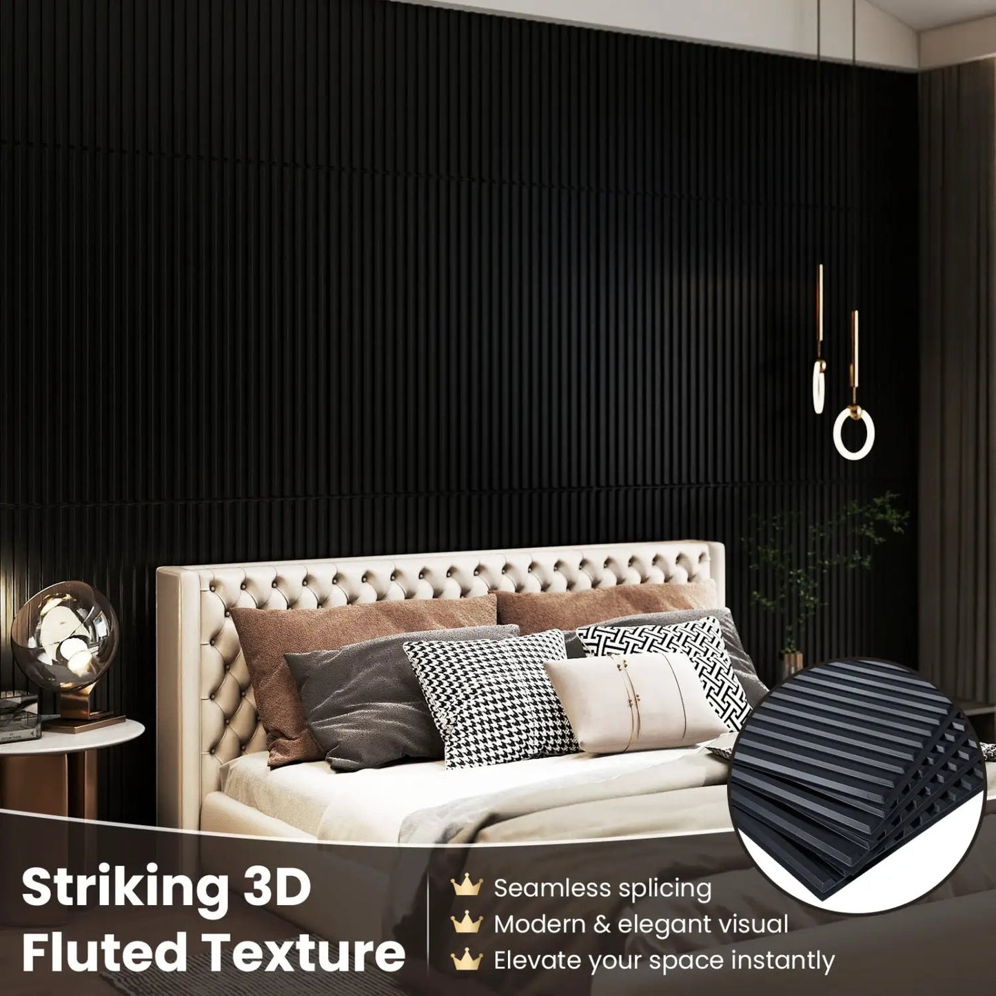 12-Pack PVC Slat Wall Panels for TV Background