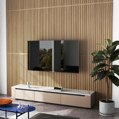 12-Pack PVC Slat Wall Panels for TV Background