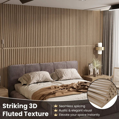 12-Pack PVC Slat Wall Panels for TV Background