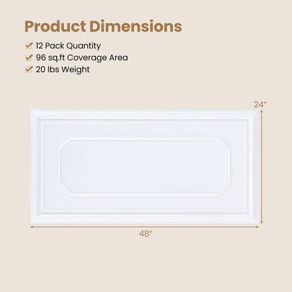 Decorative PVC Ceiling Tiles 24 Lightweight